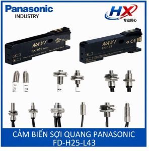 FD-H25-L43 Panasonic sợi quang chịu nhiệt đầu M25 phản xạ -40~125°C cáp4.3m không cắt dây dùng FX300 FX500