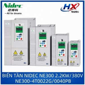 NE300-4T0022G/0040PB Biến tần Nidec NE300 vector 3 pha 380V 2.2KW nặng tải / 4KW nhẹ tải có bộ phanh tích hợp