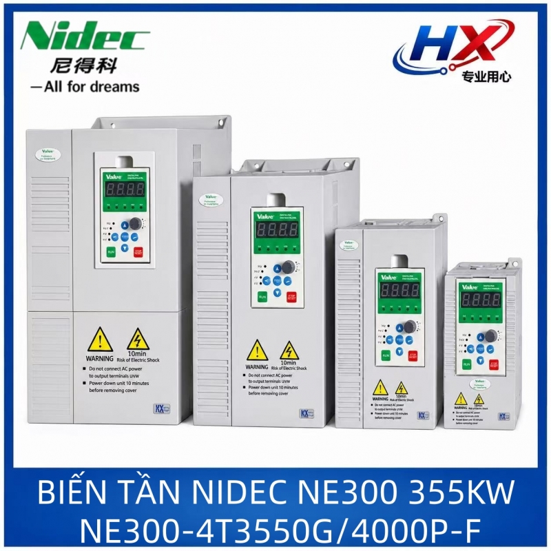 NE300-4T3550G/4000P-F Biến tần Nidec NE300 vector 3 pha 380V 355KW nặng tải / 400KW nhẹ tải dạng tủ đứng cubicle hoàn chỉnh F